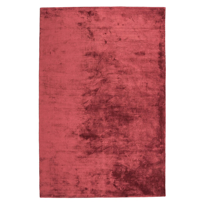 Katherine Carnaby Plain Chrome Designer Rug in Claret