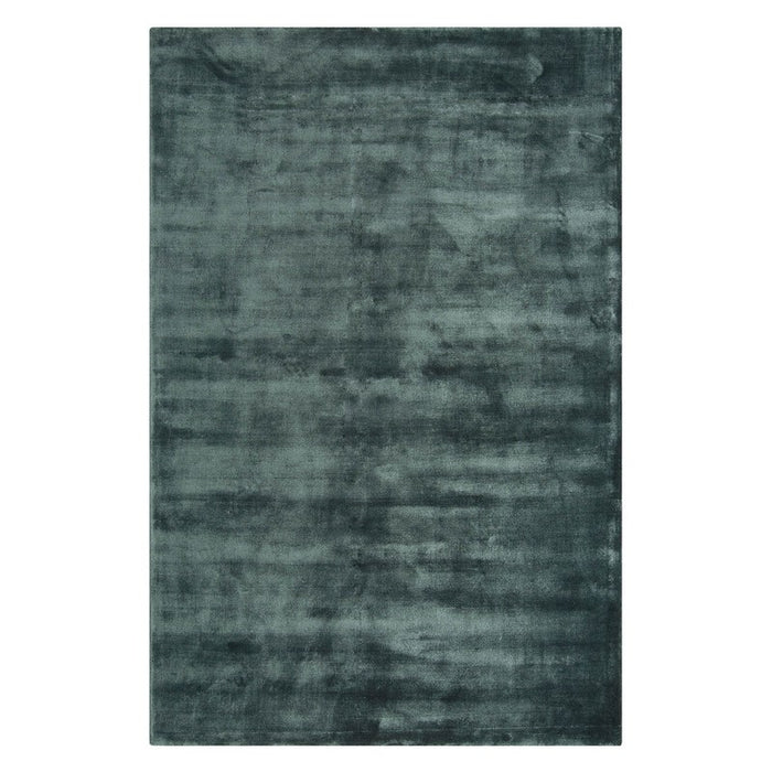 Katherine Carnaby Plain Chrome Designer Rug in Petrol