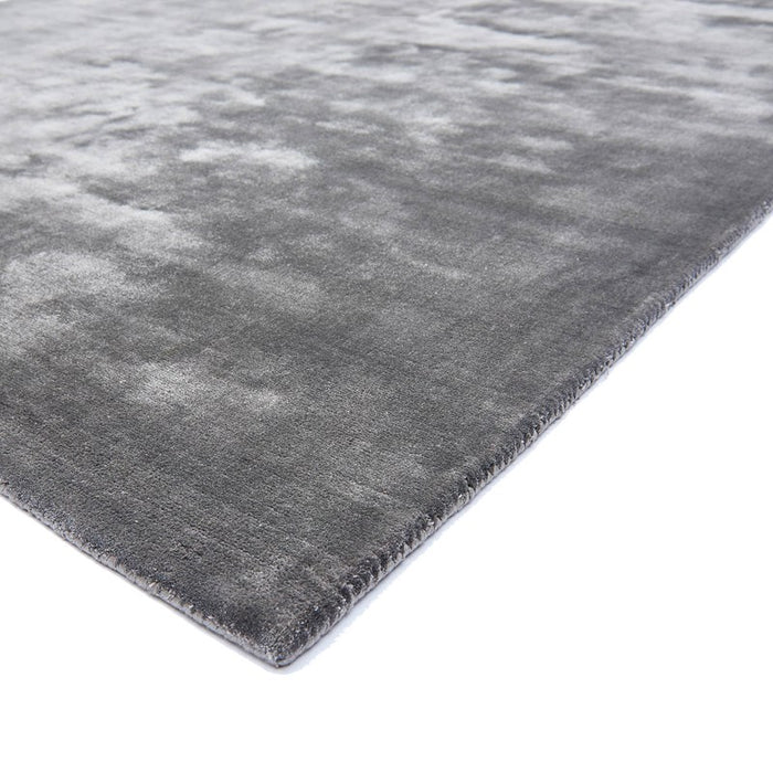 Katherine Carnaby Plain Chrome Designer Rug in Zinc