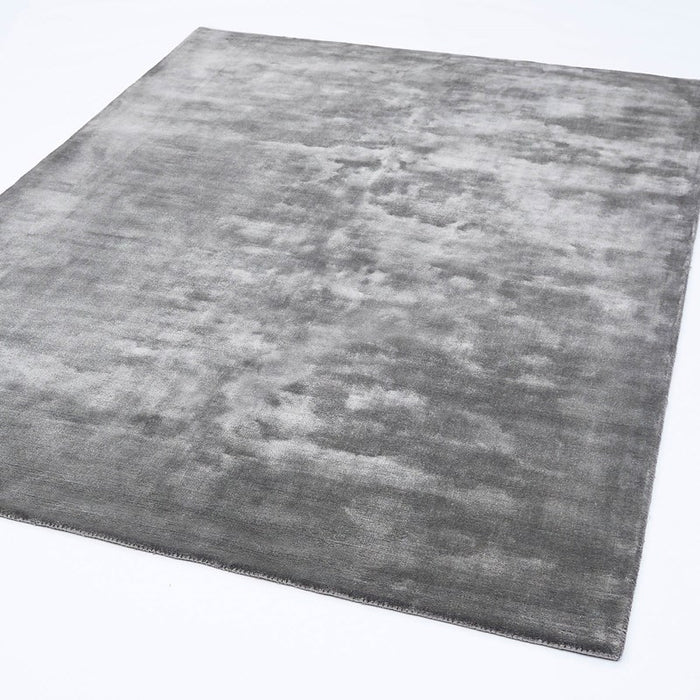 Katherine Carnaby Plain Chrome Designer Rug in Zinc