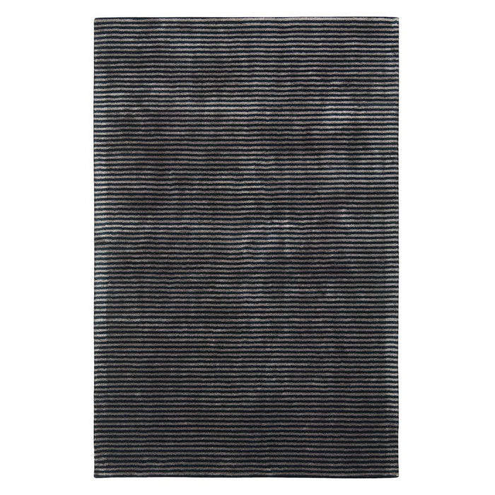 Katherine Carnaby Chrome Stripe Rug in Nero