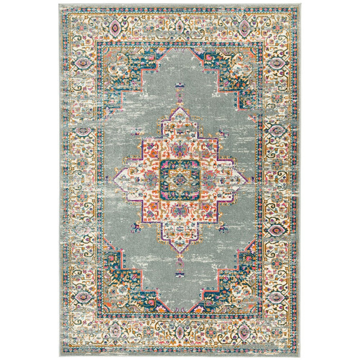 Colt CL02 Medallion Traditional Rugs in Grey