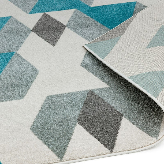 Colt CL17 Pyramid Geometric Rugs in Blue