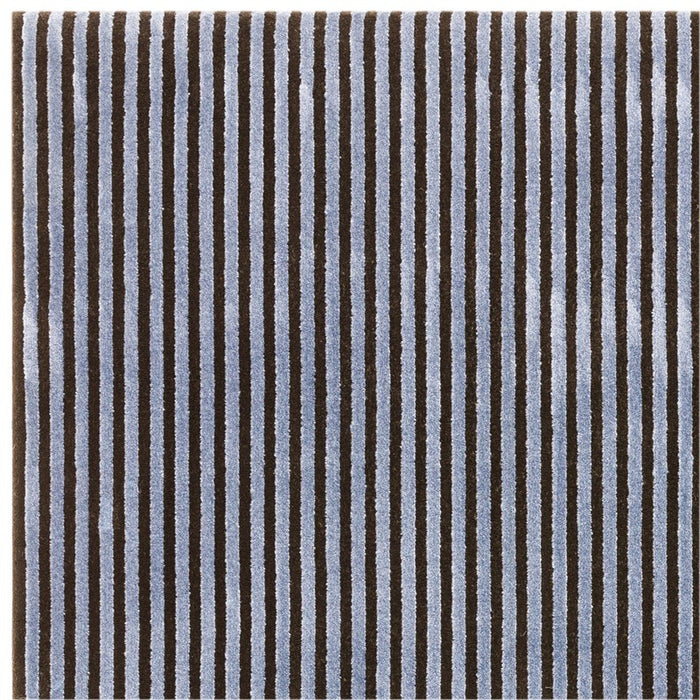 Kuza Shape Abstract Stripe Modern Rugs in Black Navy