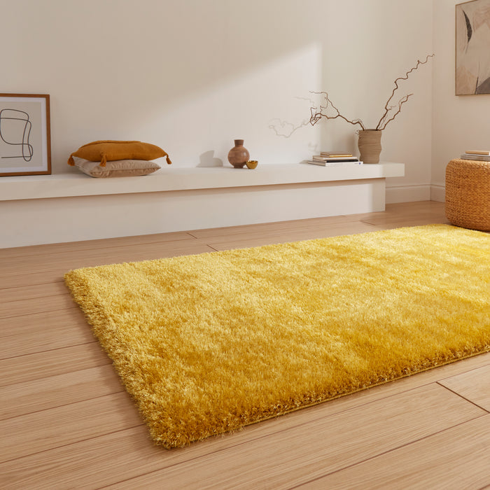 Lux Shaggy Yellow Rugs