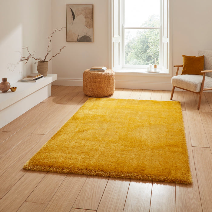 Lux Shaggy Yellow Rugs