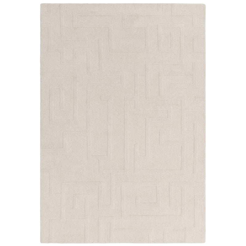 Maze Modern Classic Hand Tufted Wool Rugs in Cream White — Scandi Home