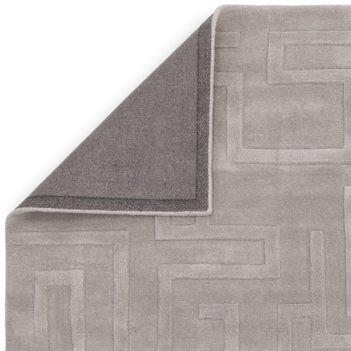 Maze Modern Classic Hand Tufted Wool Rugs in Silver Grey