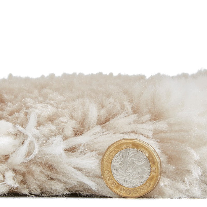 Morocco 2491 Boho Shaggy Rugs in Beige Cream