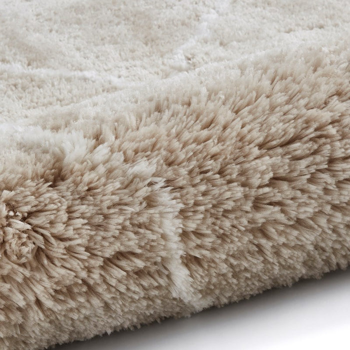 Morocco 2491 Boho Shaggy Rugs in Beige Cream