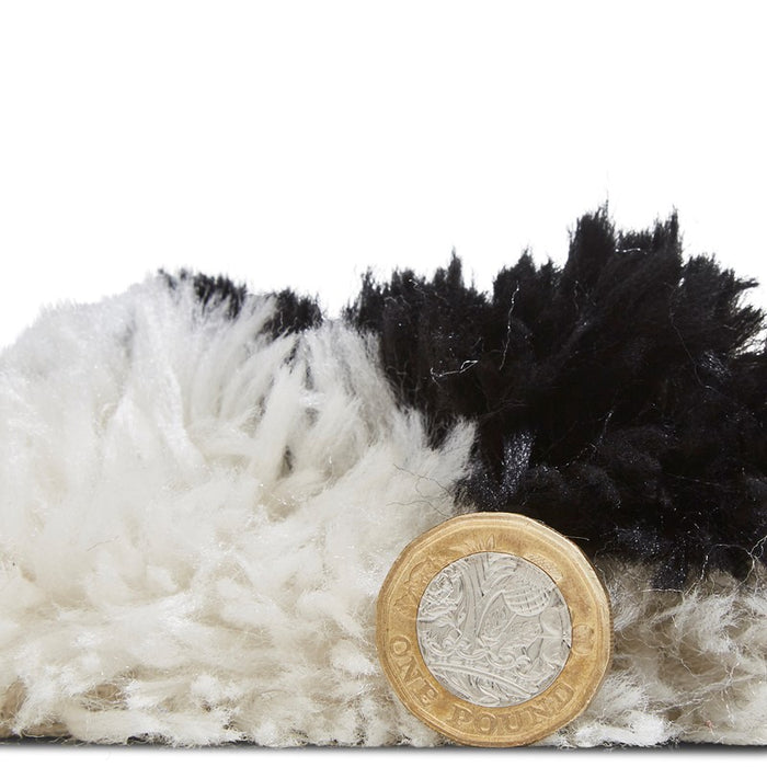 Morocco 2491 Boho Shaggy Rugs in Ivory Black