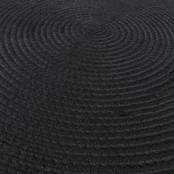 Nico Indoor Outdoor Circle Round Rugs in Charcoal Grey