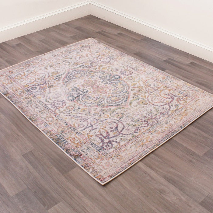 Nova 8881 Traditional Rugs in White Yellow