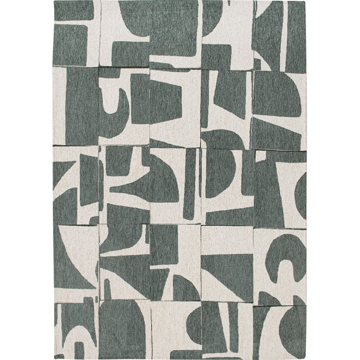 Louis De Poortere Designer Papercut Rugs in 9361 Sea Spray Green