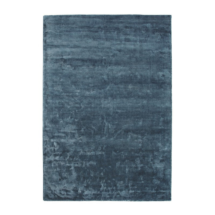 Karma Plain Viscose rugs in Aegean Blue