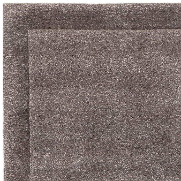 Rise Modern Plain Hand Carved Wool Rugs in Charcoal Grey