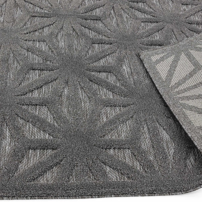 Salta Star Geometric Indoor Outdoor Rugs in SA01 Grey