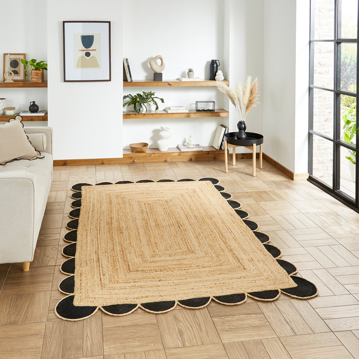 Savannah Black Scallop Rugs