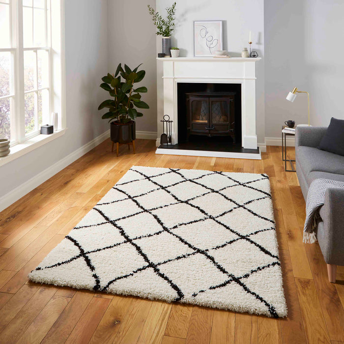 Scandi Berber G257 White/Black Rugs