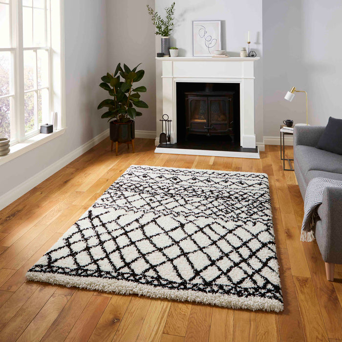 Scandi Berber G274 White/Black Rugs