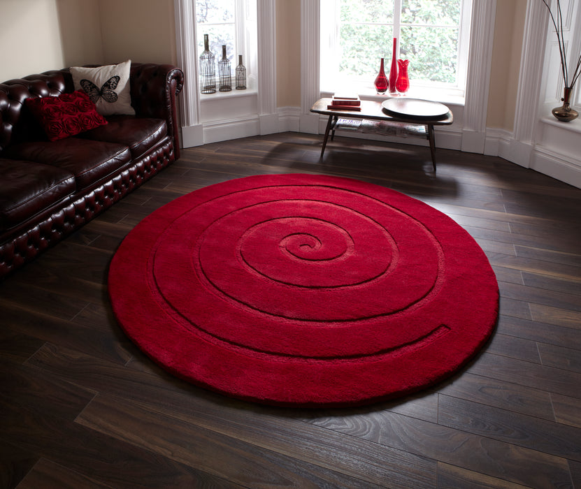 Spiral Red Rugs