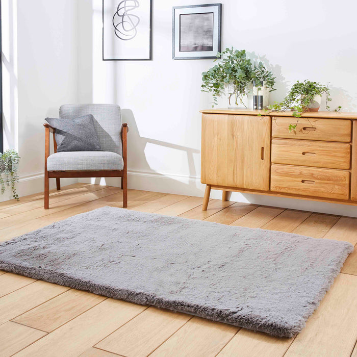 Super Teddy Grey Rugs