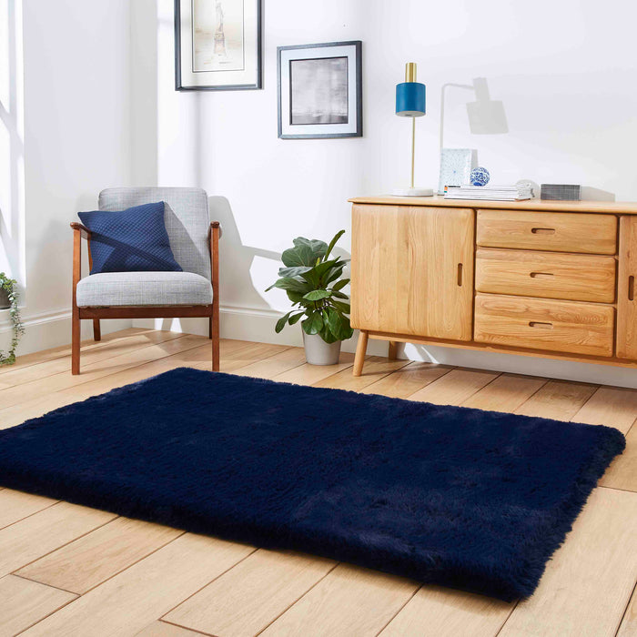 Super Teddy Navy Rugs