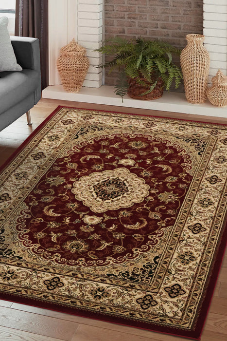 Victoria Traditional Red Rugs