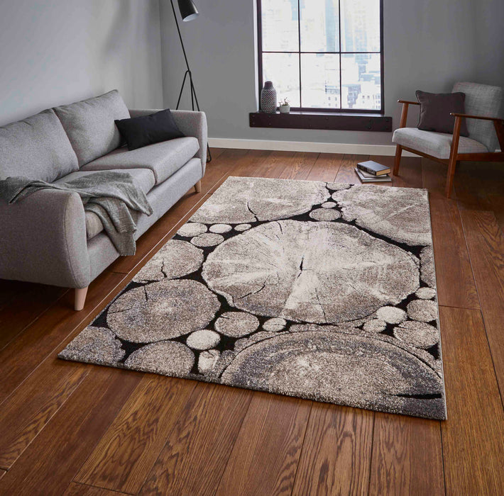 Woodland 6318 Beige/Black Rugs