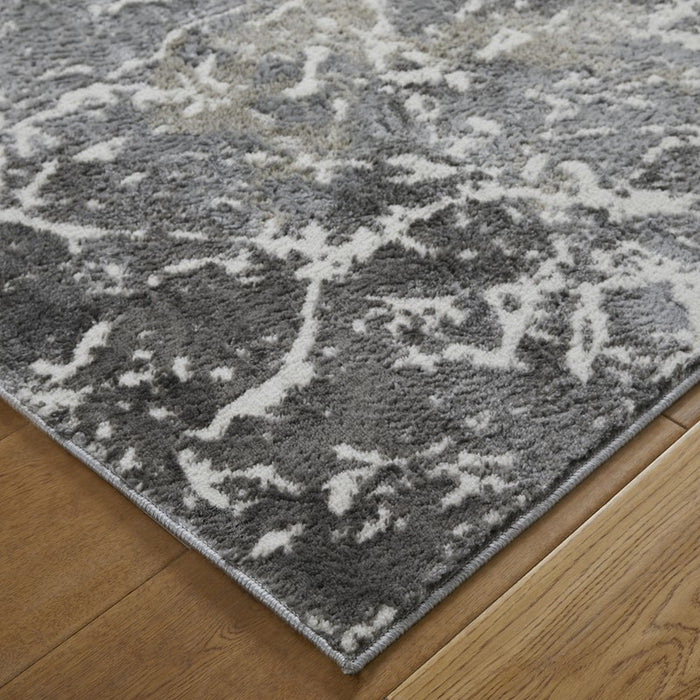 Zoe 2060 L Rugs in Abstract Distressed Grey