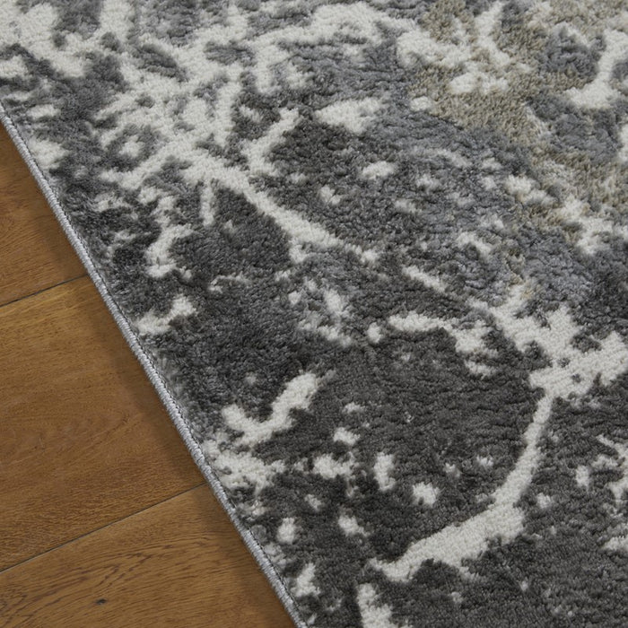 Zoe 2060 L Rugs in Abstract Distressed Grey