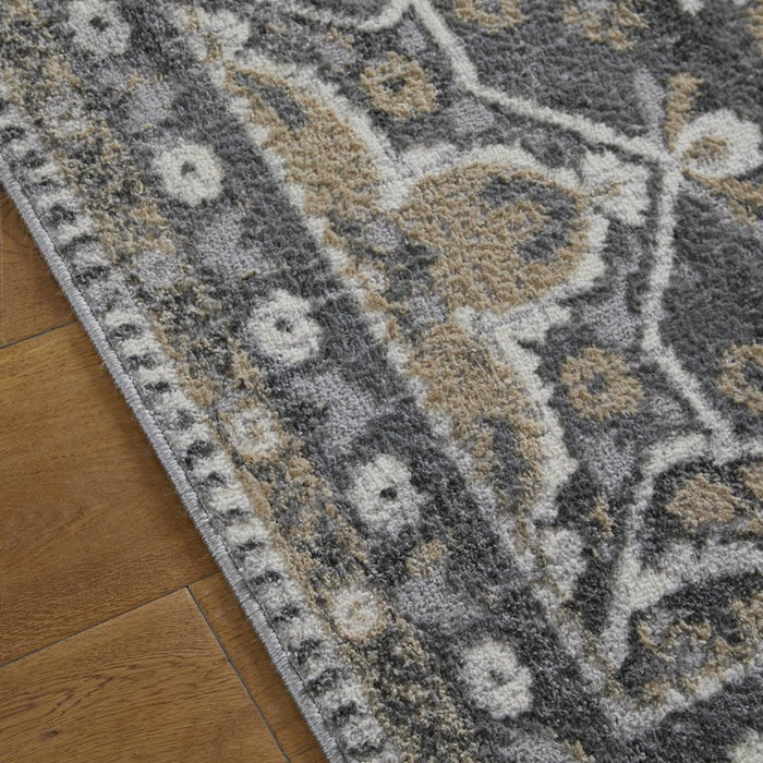 Zoe 9 E Rugs in Traditional Distressed Grey