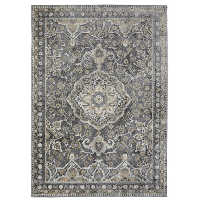 Zoe 9 E Rugs in Traditional Distressed Grey