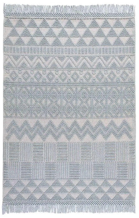 Anya Anya01 Duck Egg Flatweave Geo Rugs