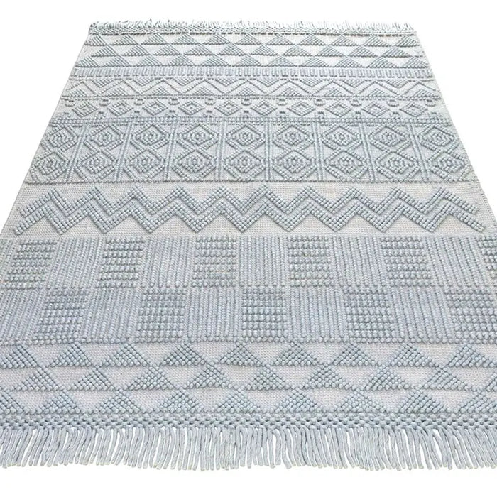 Anya Anya01 Duck Egg Flatweave Geo Rugs