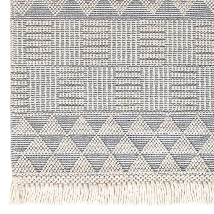 Anya Anya01 Ivory Slate Flatweave Geo Rugs