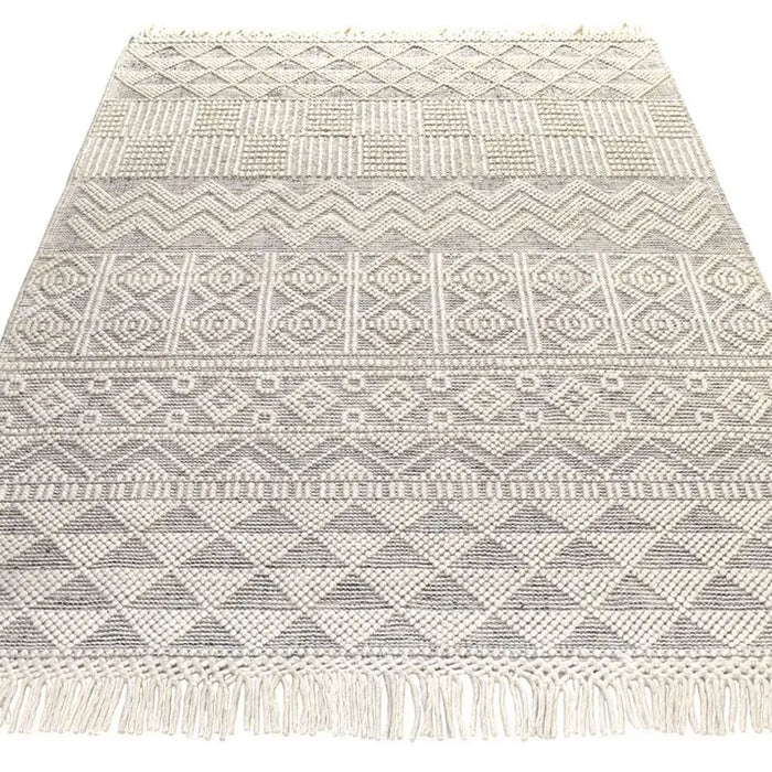 Anya Anya01 Natural Flatweave Geo Rugs