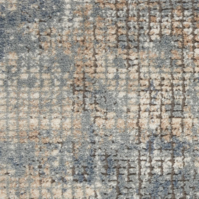 Nourison Quarry QUA02 Blue Beige Rug